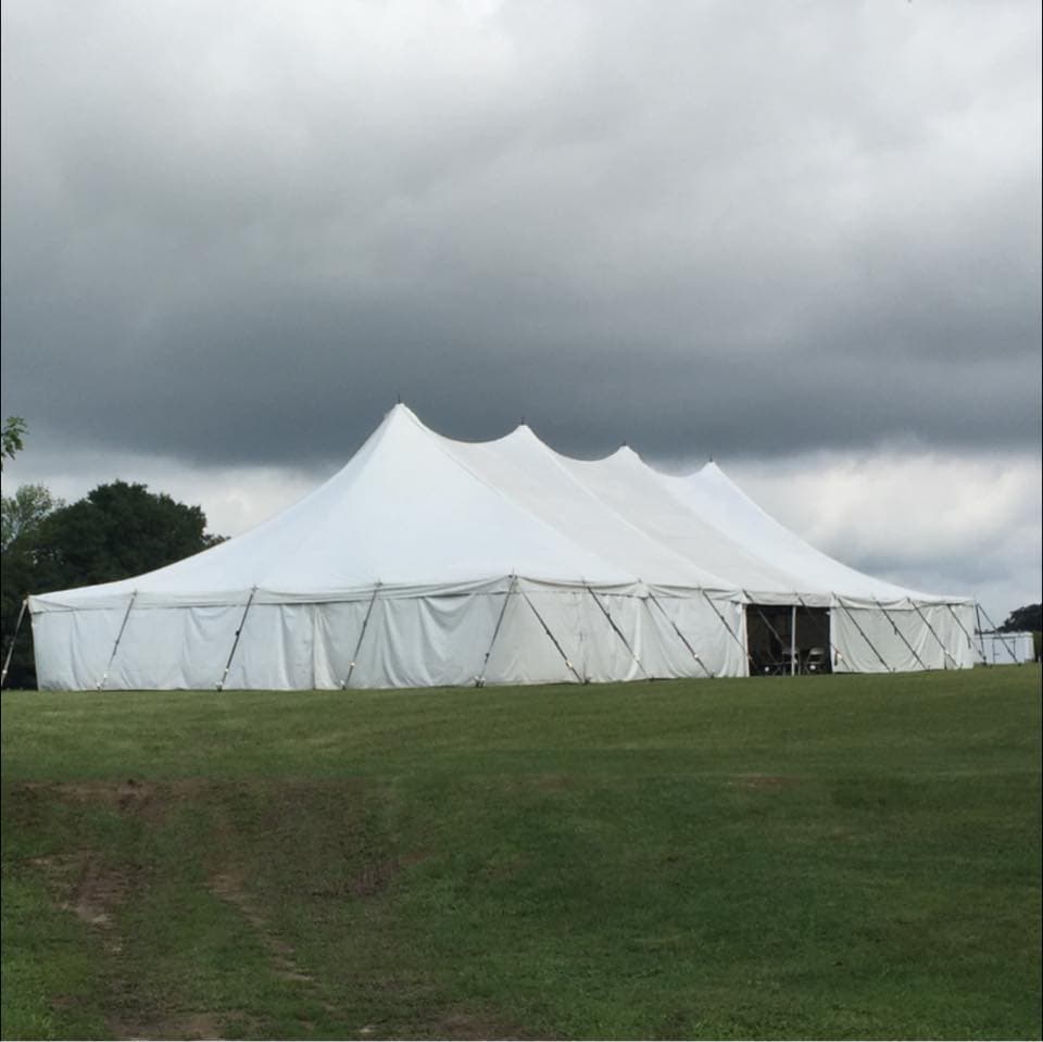 Commercial party tent rental in Danville, Illinois